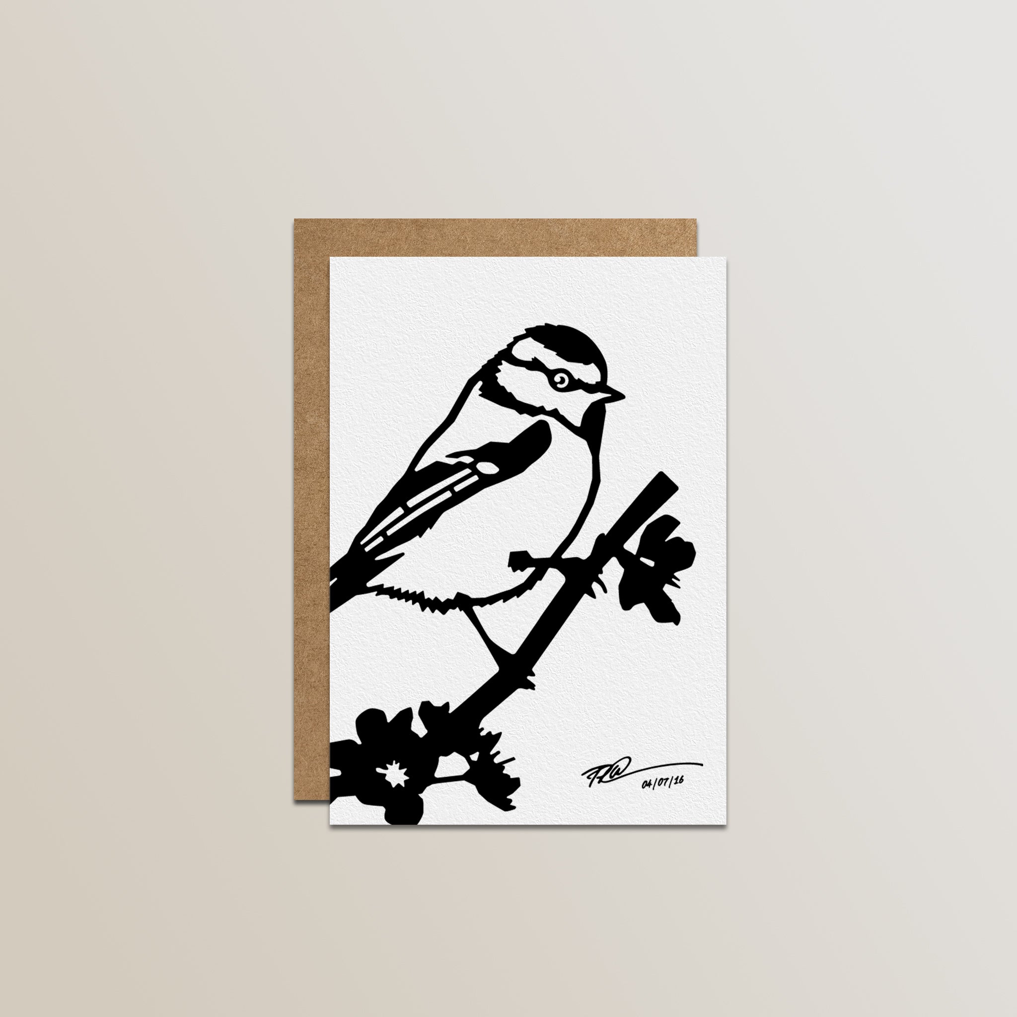 Metalbird-wenskaarten, 4 stuks